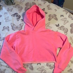 NWOT, TNA pink cropped hoodie, XS